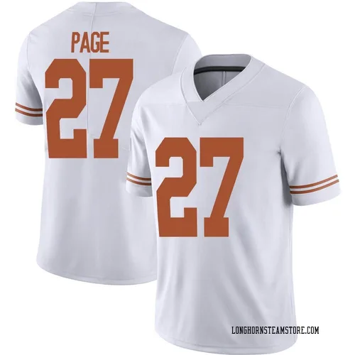 Youth Nike Colin Page Texas Longhorns Limited White Alternate Football Jersey