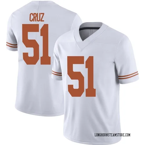 Youth Nike Daniel Cruz Texas Longhorns Limited White Alternate Football Jersey