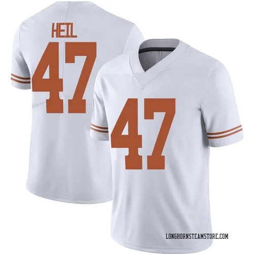 Youth Nike Gehrig Heil Texas Longhorns Limited White Alternate Football Jersey