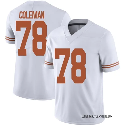 Youth Nike Jordan Coleman Texas Longhorns Limited White Alternate Football Jersey