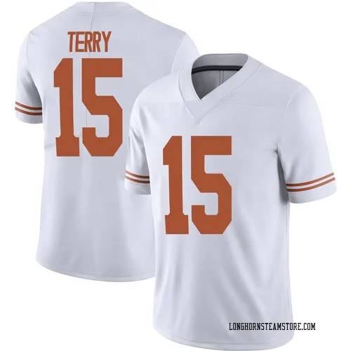 Youth Nike Justus Terry Texas Longhorns Limited White Alternate Football Jersey