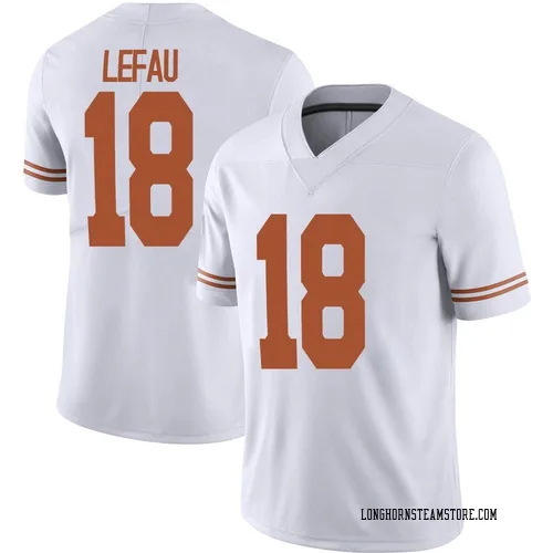 Youth Nike Liona Lefau Texas Longhorns Limited White Alternate Football Jersey