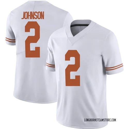Youth Nike Roschon Johnson Texas Longhorns Limited White Alternate Football Jersey