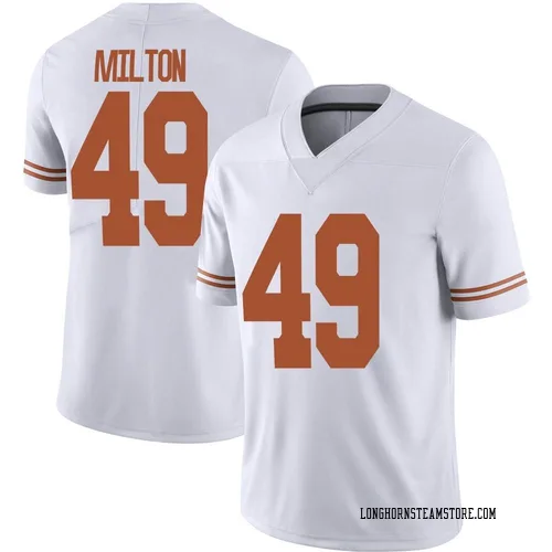 Youth Nike Thatcher Milton Texas Longhorns Limited White Alternate Football Jersey