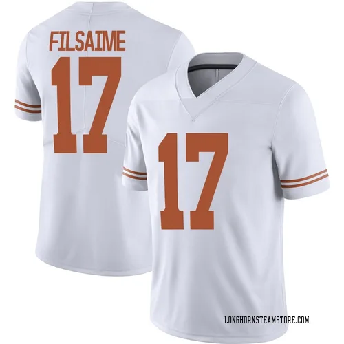 Youth Nike Xavier Filsaime Texas Longhorns Limited White Alternate Football Jersey