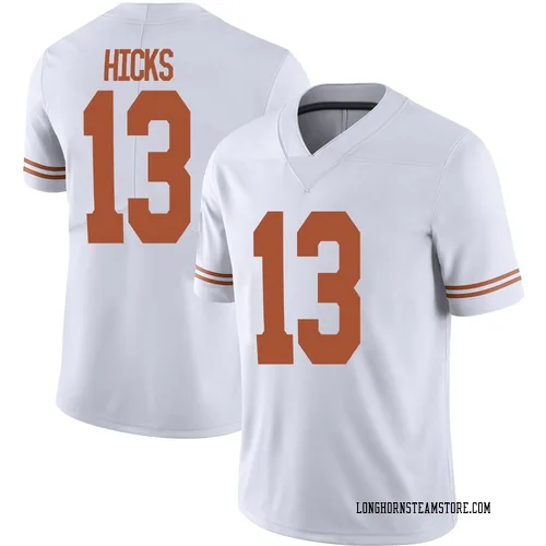 Youth Nike Zelus Hicks Texas Longhorns Limited White Alternate Football Jersey